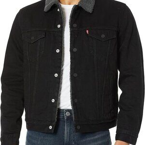 Levi’s Sherpa Trucker Jacket, New, Classic Denim Jacket w Sherpa Size S